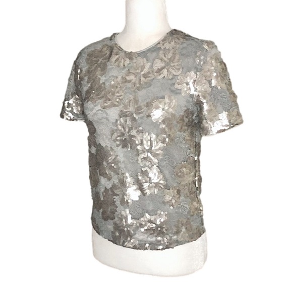 Forever 21 grey sequin top - Picture 1 of 5